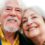 Senior couple smiling